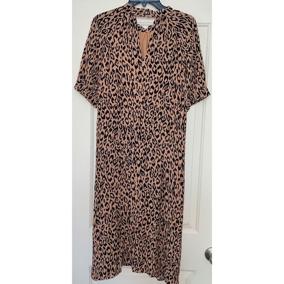 Anthropologie McKenzie Leopard Print Midi Dress - S - Picture 2 of 4